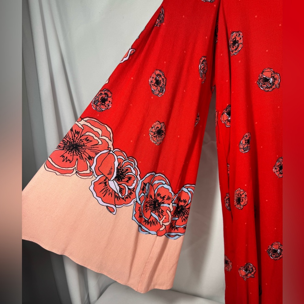NWT Free People Red flowy dress or blouse - Picture 4 of 9